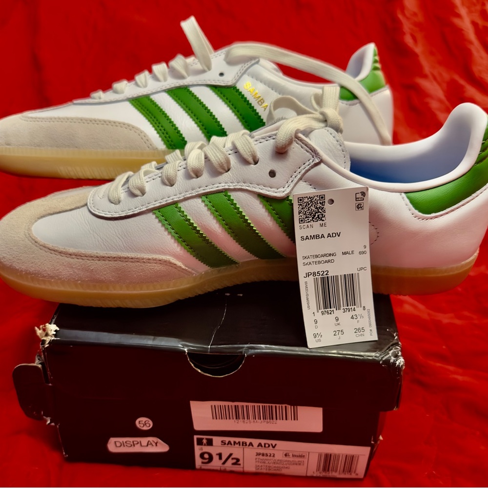Adidas Samba ADV Men's Shoes - White and Green